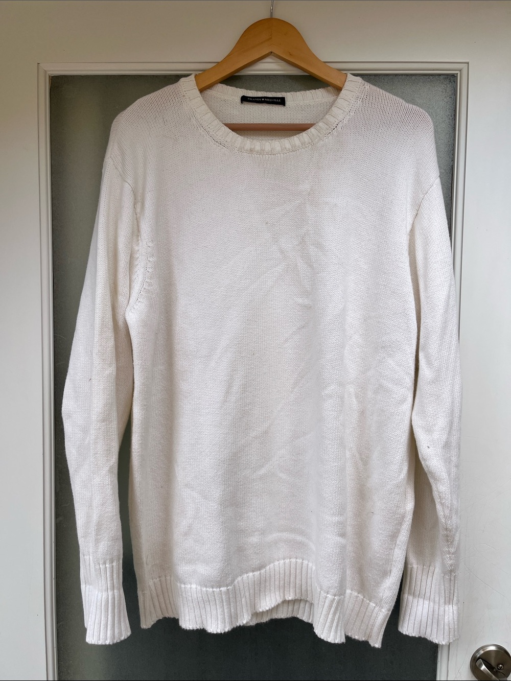 Brandy Melville women’s  Cream fisherman’s Crewneck Sweater
